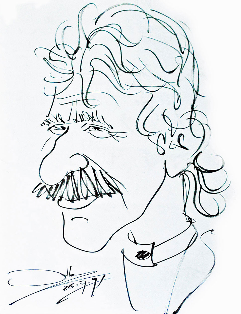 Portrait-Karikatur (Konterfei) von Mike Gallus von Karikaturist Andreas Otto aus München