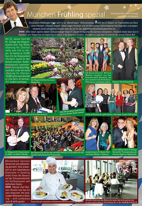 Vorschaubild der Feinen Adressen München / Bayern (Munich Finest) Ausgabe zur 62. Magnolienball-Benefizveranstaltung am 30. Januar 2013 im Bayerischen Hof und die Magnolienblüte in München von Fotoreporter Mike Gallus